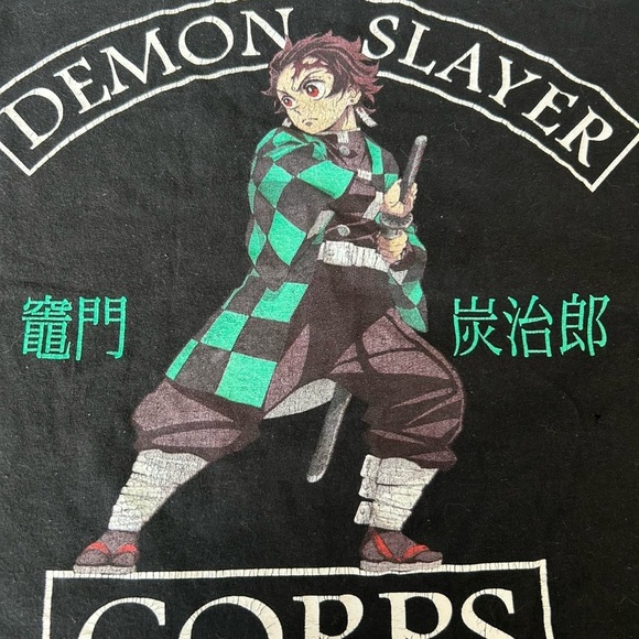 Demon Slayer Corps Tanjiro Short Sleeve T-shirt – Men’s Large – Black - Picture 2 of 4